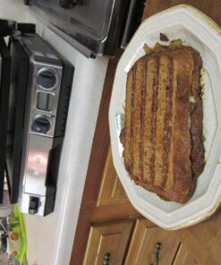 Breville BGR820XL Smart Grill, Electric Countertop Grill, Brushed Stainless Steel., 14" x 14" x 5 3/4" Adjustable,Grill 49 716B9UdgpjL