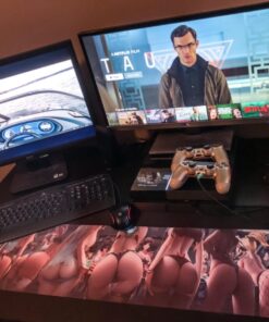 Imegny Large Gaming Mouse Pad, Extended XXL Desk Pad & Non-Slip Rubber Mat for Mice and Keyboard with Stitched Edges 35.4*15.7Inch 90x40 Sexy Hips 22 716BEqDQWL