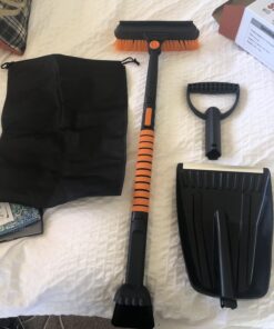 5in1 Car Snow Ice Scraper and Brush for Car SUV Trucks, 1x Ice Snow Shovel, 1x Heavy Duty 42" Extendable Snow Cleaning Brush Squeegee Broom, 1x Scratch Ice Snow Scraper Remover for Car Windshield 42" With Shovel 49 716BRopXqGL