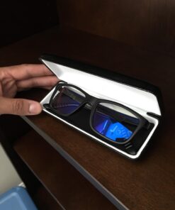 J+S Vision Blue Light Blocking Glasses | Computer Gaming/Working Glasses for Women Men | Anti Eyestrain Fatigue UV Glare Haka - Classic Rectangular Frame Haka - Black Frame - Low Color Distortion Lens 41 716DisygbFL