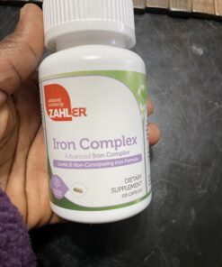 Zahler - Iron Supplement with Vitamin C - Capsule Iron Pills for Women and Men - High Absorption, Easy on Stomach, Kosher Ferrous Iron Supplements with Vitamins C, B12, Folate & More - 100 Count 100 Count (Pack of 1) 33 716Drm78c L