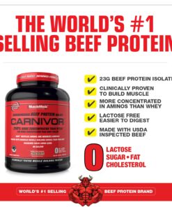MuscleMeds, Carnivor Beef Protein Isolate Powder 56 Servings, Chocolate, 72 Ounce,4.19 Pound (Pack of 1),002542 56 Servings (Pack of 1) 23 716EAdmcv2L