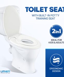 UMIEN™ Ergonomic Potty Training Toilet Seat 2 in 1 Toilet Seat For Toddlers & Adults – Kids Potty Training Easy To Install Elongated 26 716EUrkX5L
