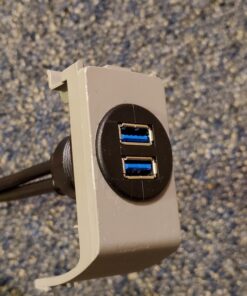 ICESPRING 2 Ports Dual USB 3.0 Male to USB 3.0 Female AUX Flush Mount Car Mount Extension Cable for Car Truck Boat Motorcycle Dashboard Panel -(3 Feet) 49 716EavNrAL