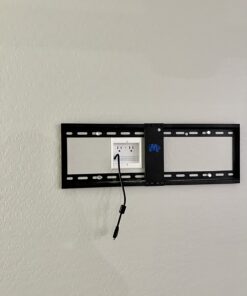 PowerBridge Two-CK Dual Outlet TV Cord Hider for Wall Mounted TV’s - Recessed in-Wall Cable Hider System for Power & Low Voltage - Matches Existing Outlets - Hide Wires with This Easy DIY Install Kit Dual Power 74 716F rOfwL