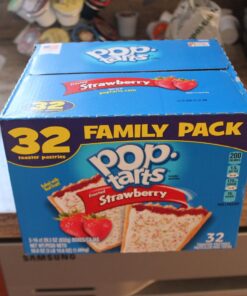 Kellogg's Pop-Tarts Frosted Strawberry Toaster Pastries, Fun Breakfast for Kids, Family Pack, (32 Toaster Pastries), 54.1 oz 1.68 Pound (Pack of 2) 30 716F0LtL8QL