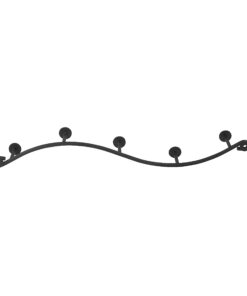 Spectrum Diversified Sweep Wall Hook Rack, 5 Hook Single Rack, Black Set of 1 Wall Mount 5 Hook Rack 23 716GD2eoSdL