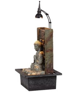 Namaste Zen Buddha Tabletop Water Fountain 11 1/2" Waterfall with LED Light for Indoor Table Desk - John Timberland 24 716GQJmNPBL