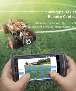 SunFounder Smart Video Car Kit V2.0 PiCar-V Robot Kit for Raspberry Pi 4 Model B 3B+ 3B Graphical Visual Programming Language, Video Transmission, Remote Control by UI on Windows Mac Web Browser Picar-v-2.0 19 716IZA03jIL