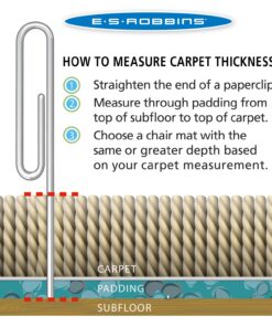 ES Robbins EverLife Anchor Bar Lipped Vinyl Chair Mat for High Pile Carpet, 45 by 53-Inch, Clear 16 716IzA2YKtL