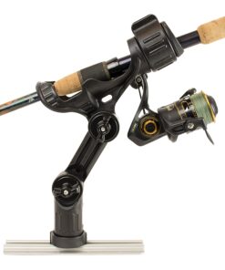 YakAttack Omega Fishing Rod Holder with Track Mounted LockNLoad Mounting System, Pro and Standard Edition - Multiple Colors | Kayak Fishing Accessories Black (Professional) 24 716J piq JL