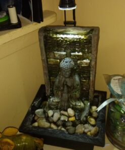 Namaste Zen Buddha Tabletop Water Fountain 11 1/2" Waterfall with LED Light for Indoor Table Desk - John Timberland 28 716JPxkJwOL