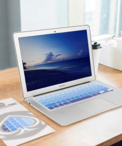 Allinside Blue Ombre Keyboard Cover Skin for MacBook Pro 13" 15" 17" (2015 or Older Version), MacBook Air 13" A1369/A1466, Older iMac Wireless Keyboard MC184LL/B 2010-2017 MacBook Air 13 & 2008-2015 Mac Pro 13/15 Ombre Blue 21 716JUhnZsEL