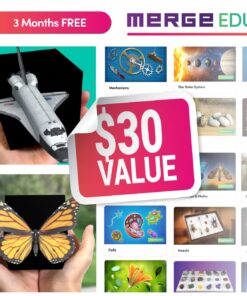 Merge Cube - Augmented & Virtual Reality Science & STEM Toy - Educational Tool - Hands-on Digital Teaching Aids - Science Simulations - Home School, Remote & in Classroom Learning - iOS & Android 1 Pack 30 716JlzmGCVL