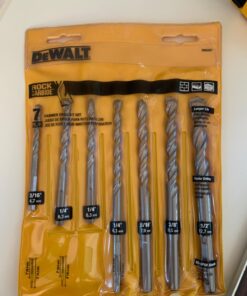 DEWALT Masonry Drill Bit Set, Percussion, Concrete & Block, 7-Piece (DW5207) 28 716K1pJVCOL 2
