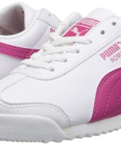 PUMA Unisex-Child Shoes 6 Big Kid White/Fuchsia Purple 14 716KHoylh8L