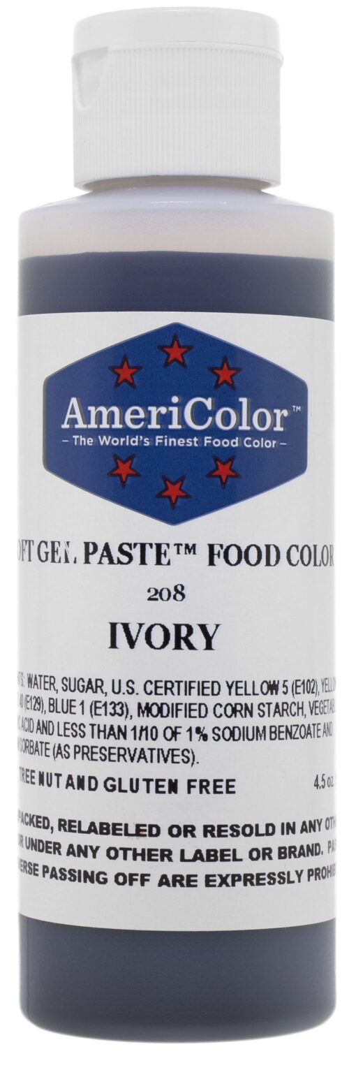 Americolor Soft Gel Paste Food Color, 4.5-Ounce, Ivory