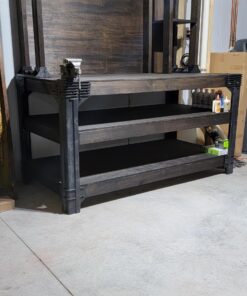 2x4basics 90164MI Custom Work Bench and Shelving Storage System, Black Work Bench with Shelf 93 716KtHB8SQL