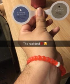 Lokai Beaded Bracelets for Women & Men, Classic Clear Style - Mental Health Awareness Bracelet Encourages Mental Wellness Slides-On for Comfortable Fit - Silicone Stretch Bead Bracelet Jewelry Large 37 716MQ21Jc L