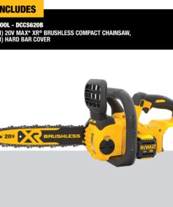 DEWALT 20V MAX* XR Chainsaw, 12-Inch, Tool Only (DCCS620B) Chainsaw Bare Tool Only 28 716Mnf68 BL
