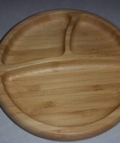 Avanchy Baby Plates Divided Bamboo with Suction for Babies Kids Toddler Food with Silicone Spoon for Feeding (Magenta) Magenta 41 716NKaDYkeL