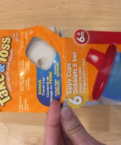 The First Years Take and Toss Spill-Proof Sippy Cup, Assorted, Pack of 6 6 Count (Pack of 1) Cups w/ Spill Proof Lid 34 716NubfmvXL