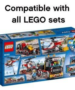LEGO City Heavy Cargo Transport 60183 Toy Truck Building Kit with Trailer, Toy Helicopter and Construction Minifigures for Creative Play (310 Pieces) (Discontinued by Manufacturer) 26 716OOOGpBFL
