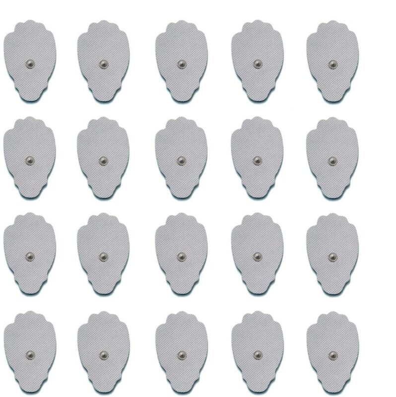 Med X Tens TENS/EMS Unit 20 Snap Tens Unit Electrode Pads Large Premium Replacement Tens Electrodes Reusable up to 25 times per Electrode