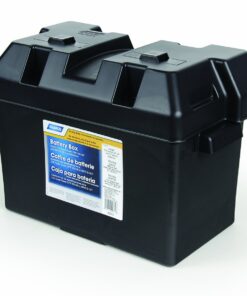 Alternative view of Camco Large Battery Box with Straps and Hardware - Group 27, 30, 31 |Safely Stores RV, Automotive, and Marine Batteries | Measures Inside 7-1/4" x 13-1/4" x 8-5/8" | (55373), Black Frustration Free Packaging