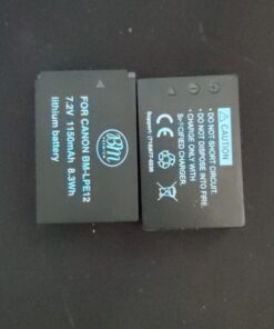 BM Premium 2-Pack of LP-E12 Batteries for Canon EOS-M, EOS M2, EOS M10, EOS M50, EOS M50 Mark II, EOS M100, EOS M200, SX70 HS, Rebel SL1 Cameras 2 Batteries 13 716Q6JfzOtL