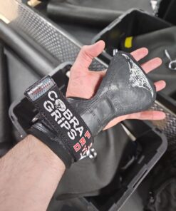 Cobra Grips PRO Weight Lifting Gloves Heavy Duty Straps Alternative Power Lifting Hooks for Deadlifts Adjustable Neoprene Padded Wrist Support Bodybuilding A PRO Black Rubber One Size 31 716QOhqWhdL