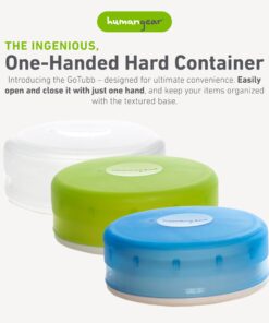 humangear GoTubb | Hard Container | Easy Open | Food-Safe Material, Clear/Green/Blue, Medium Medium (3-pack) 14 716R9Y8ZiQL