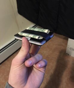 ROCO MINIMALIST Aluminum Slim Wallet RFID BLOCKING Money Clip - No.2 Black 58 716SMPGxiTL