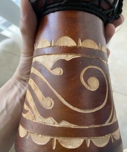 Deco 79 Wood Djembe Sculpture, 7" x 7" x 12", Brown 7" x 7" x 12" 34 716SWI2CJEL