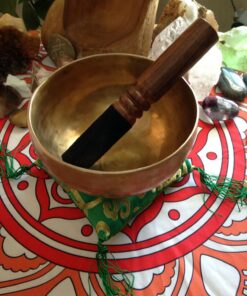 6-Inch Handmade Tibetan Singing Bowl ~ Superb B Crown Chakra Balancing ~ Best use for Meditation, Sound Healing, Cleansing, Mindfulness & Relaxation ~ Cushion & Sueded Leather wooden Mallet included 30 716UGar9CAL