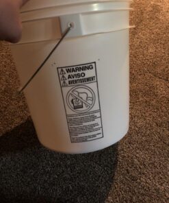 5 Gallon White Bucket & Lid - Durable 90 Mil All Purpose Pail - Food Grade - BPA Free Plasti (5 Gal. w/Lids - 3pk) 3 27 716UQsQmrwL