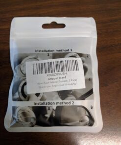 Slim Square Blind Spot Mirror, Ampper HD Glass Frameless Convex Rear View Mirror, Pack of 2 44 716VV2sWCKL