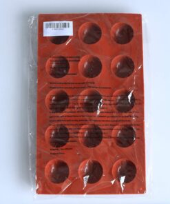 FUNSHOWCASE 15 Cavity Semi Sphere Half Round Dome Silicone Mold Chocolate Teacake Baking Tray, Orange 30 716WRc2aqVL