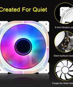 Conisy Silent Series 120mm Case Fan for Computer Case, RGB LED Quiet PC Fans with 4pin Molex & 3pin Motherboard Connector (Single Pack) Blue 16 716WYDq4KWL 1