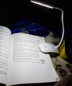 Raniaco Led Clip Reading Book Light Daylight 16 LEDs USB Rechargeable Reading Lamp-3 Brightness,Touch Switch Bedside Book Light with Good Eye Protection Brightness (White) 32 716XqgG0WvL