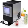 hOmeLabs Countertop Nugget Ice Maker - Stainless Steel with Touch Screen - Portable and Compact - Chewable Nugget Ice Machine - Produces Up to 44lb of Ice Per Day Nugget Ice Maker (Premium) 9 716YqD8ScaL