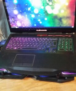 Tree New Bee High Performance Gaming Laptop Cooling Pad for 15.6-17-Inch Laptops with (4 Fans) Four 120mm Fans at 1200 RPM, Black (TNB-K0025) K25 with 4 Fans 55 716Z299ca1L