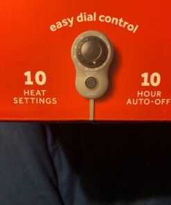 Sunbeam Royal Ultra Fleece Heated Electric Blanket Twin Size, 84" x 62", 12 Heat Settings, 12-Hour Selectable Auto Shut-Off, Fast Heating, Machine Washable, Warm and Cozy, Admiral Blue Royal Ultra Blanket 33 716ZXbKyPoL