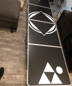 8' Beer Pong Table - Lightweight & Portable with Carrying Handles by Red Cup Pong (Black) 14 716ZxFCDHvL