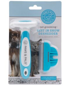 Alternative view of Paws & Pals Dog Brush - Gentle Soft Hair Rake Trimming Comb - Best for Shedding Dogs-Cats, Thick Long Short Haired Pet, Coat Grooming & Cat Hair Fur Removal - Self Cleaning - Deshedding Supplies
