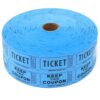 INDIANA TICKET CO. Consecutively Numbered Double Ticket Roll, Blue, 2000 Tickets per Roll