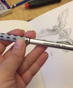 Pentel GraphGear 1000 Mechanical Pencil, (0.5mm), Black Barrel, 1 Each (PG1015A), Metallic Grey 0.5mm 1 Pack 46 716aV4PkdkL