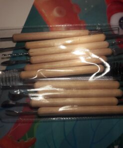 Darice 11-Piece Clay Tools Set from Studio 71 – Metal Tipped Clay Sculpting Tools with Wood Handles, Ideal for Cleaning and Creating Decorative Effects on Clay Surfaces 35 716adBAj dL