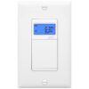 Enerlites 7 Days Digital in-Wall Programmable Timer Switch for Lights, Fans, and Motors, Single Pole, Neutral Wire Required, 7-Day 18 ON/Off Timer Settings, with Blue Backlight, HET01, White - HET01-W-STICKERED 1 Pack With Backlight 27 716azGMK6GL
