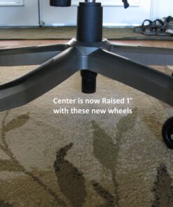 Office Chair Wheels Replacement Set of 5 - NO MORE CHAIR MATS - Office Chair Casters for HARDWOOD FLOORS - Smooth Rolling, Soft Rubber Desk Chair Wheels, Rollerblade Style Computer Chair Caster Wheels 34 716b6duRKWL